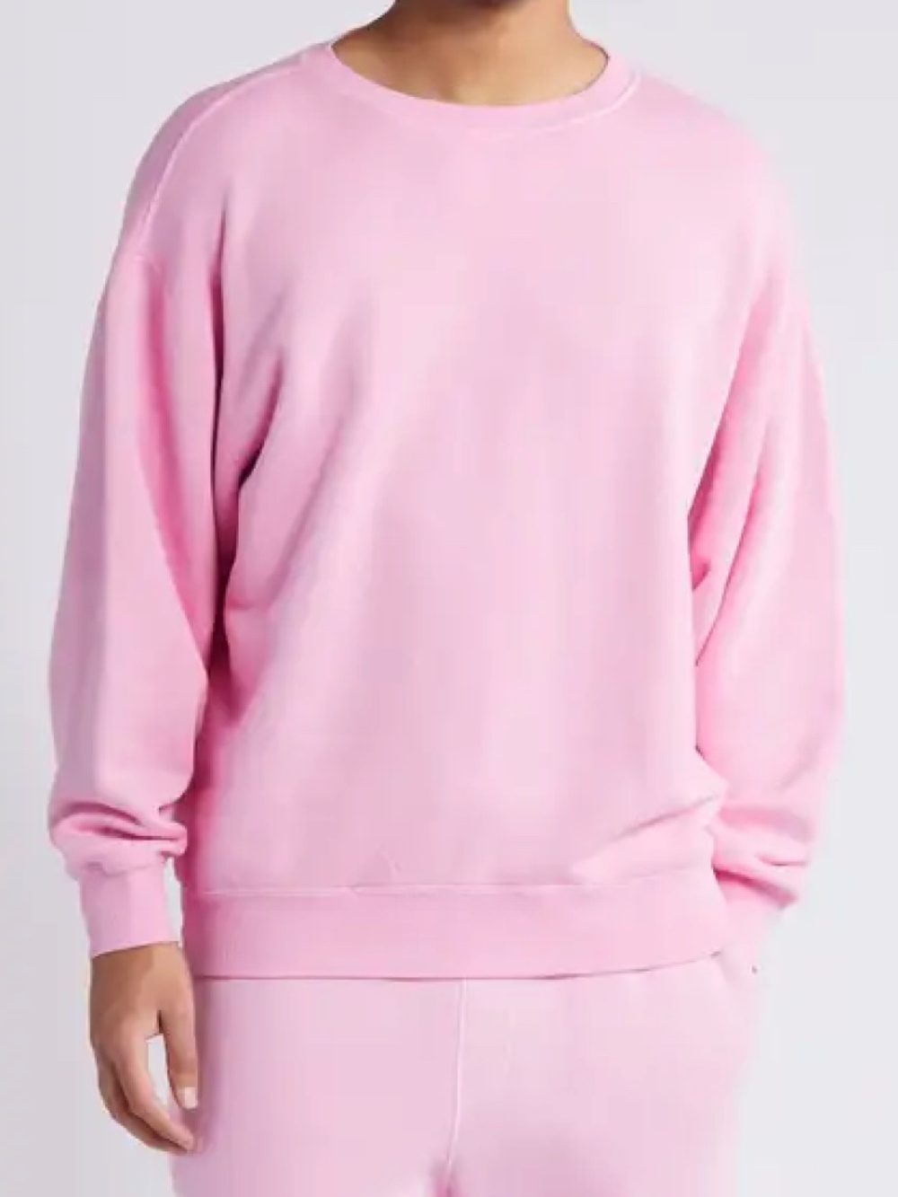 Elwood Core Oversize Crewneck Sweatshirt Organic Cotton NWT Vintage Pink Large